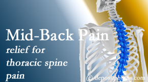 Dr. Paulette Hugulet, DC, LLC offers gentle chiropractic treatment to relieve mid-back pain in the thoracic spine.