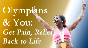Dr. Paulette Hugulet, DC, LLC shares stats on injuries Olympians sustained in their careers and beyond to assure the rest of us that we’re not the only ones with back pain and knee pain. Chiropractic can help get us back to life!