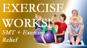 Dr. Paulette Hugulet, DC, LLC presents new studies that show relief of neck pain and back pain with combined approaches of spinal manipulation and exercise.