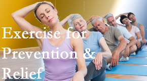 Paulette Hugulet, DC, LLC suggests exercise as a key part of the back pain and neck pain treatment plan for relief and prevention.