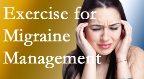 Paulette Hugulet, DC, LLC includes exercise into the chiropractic treatment plan for migraine relief.
