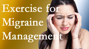 Dr. Paulette Hugulet, DC, LLC incorporates exercise into the chiropractic treatment plan for migraine relief.