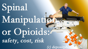 Paulette Hugulet, DC, LLC presents new comparison studies of the safety, cost, and effectiveness in reducing the need for further care of chronic low back pain: opioid vs spinal manipulation treatments.