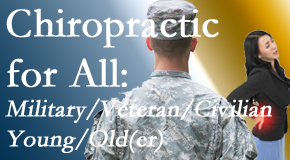 Dr. Paulette Hugulet, DC, LLC provides back pain relief to civilian and military/veteran sufferers and young and old sufferers alike!