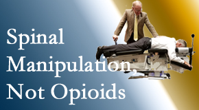 Chiropractic spinal manipulation at Paulette Hugulet, DC, LLC is worthwhile over opioids for back pain control.
