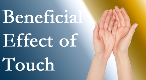 Dr. Paulette Hugulet, DC, LLC offers pain-relieving chiropractic care that incorporates touch, an important factor in relieving pain.