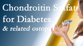 Dr. Paulette Hugulet, DC, LLC presents new info on the benefits of chondroitin sulfate for diabetes management of its inflammatory and osteoporotic aspects.