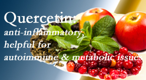 Paulette Hugulet, DC, LLC explains the benefits of quercetin for autoimmune, metabolic, and inflammatory diseases. 