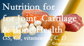 Paulette Hugulet, DC, LLC explains the benefits of vitamins A, C, and D as well as glucosamine and chondroitin sulfate for cartilage, joint and bone health. 