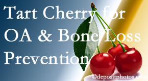 Paulette Hugulet, DC, LLC shares that tart cherries may enhance bone health and prevent osteoarthritis.