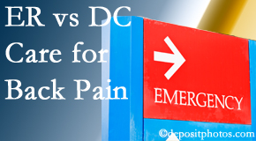 	Paulette Hugulet, DC, LLC invites La Grande back pain patients to the clinic instead of the emergency room for pain meds whenever possible.