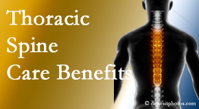 Dr. Paulette Hugulet, DC, LLC is amazed at the benefit of thoracic spine treatment beyond the thoracic spine to help even neck and back pain.