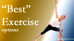 Dr. Paulette Hugulet, DC, LLC applauds the question from our back pain sufferers who want to know which exercise is best to get rid of pain: Pilates, yoga, strength, core, aerobic, etc.?