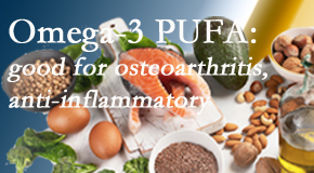 Paulette Hugulet, DC, LLC treats pain – back pain, neck pain, extremity pain – often linked to the degenerative processes associated with osteoarthritis for which fatty oils – omega 3 PUFAs – help. 