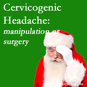 The La Grande chiropractic manipulation and mobilization show benefit for relieving cervicogenic headache as an option to surgery for its relief.