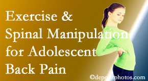 Dr. Paulette Hugulet, DC, LLC uses La Grande chiropractic and exercise to help back pain in adolescents.