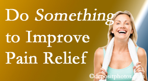 Dr. Paulette Hugulet, DC, LLC urges back pain patients to do something to exercise. Doing nothing raises the risk of worse pain and disease progression.
