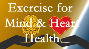 A healthy heart helps maintain a healthy mind, so Dr. Paulette Hugulet, DC, LLC encourages exercise.