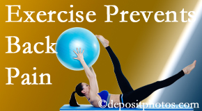 Dr. Paulette Hugulet, DC, LLC suggests La Grande back pain prevention with exercise.