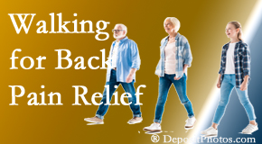 Dr. Paulette Hugulet, DC, LLC often recommends walking for La Grande back pain sufferers.