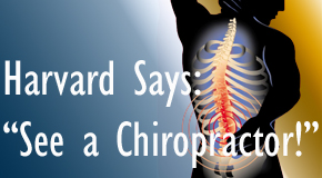 La Grande chiropractic for back pain relief urged by Harvard