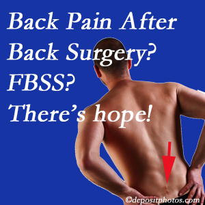 La Grande chiropractic care offers a treatment plan for relieving post-back surgery continued pain (FBSS or failed back surgery syndrome).