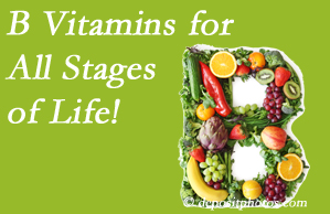  Dr. Paulette Hugulet, DC, LLC suggests a check of your B vitamin status for overall health throughout life. 