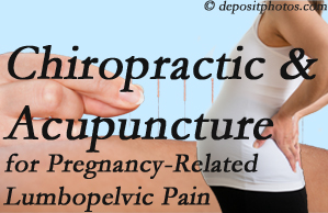 La Grande chiropractic and acupuncture may help pregnancy-related back pain and lumbopelvic pain.