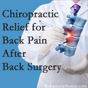 Paulette Hugulet, DC, LLC offers back pain relief to patients who have already undergone back surgery and still have pain.