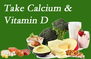 Dr. Paulette Hugulet, DC, LLC recommends osteoporotic and osteoarthritic patients to take calcium and vitamin D to prevent fractures and save money.
