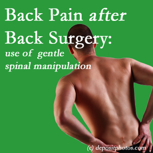 picture of a La Grande spinal manipulation for back pain after back surgery