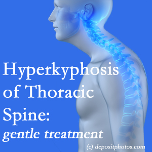 1 The La Grande chiropractic care of hyperkyphotic curves in the [upper spine in older people responds nicely to gentle chiropractic distraction care. 