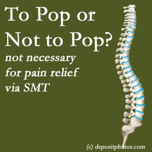 La Grande chiropractic spinal manipulation treatment may be noisy...or not! SMT is effective either way.